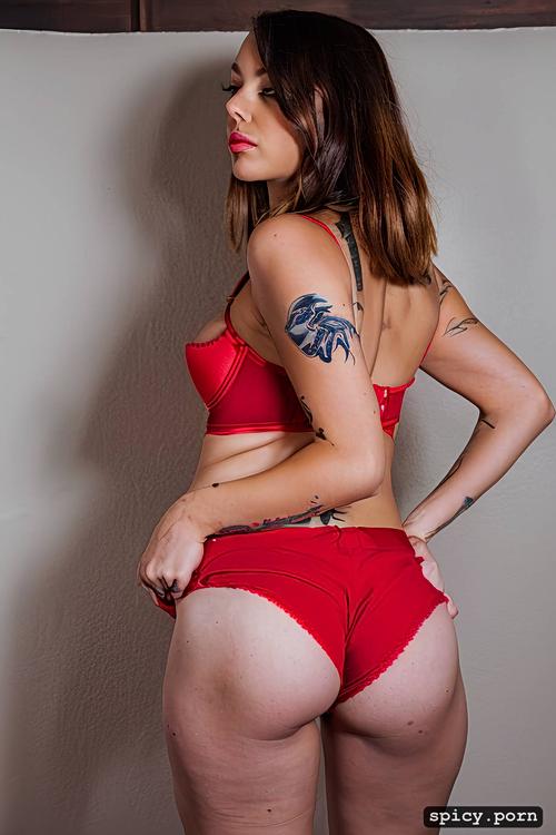 big wide open eyes1 2, red tight lingerie shorts1 5, skinny fit