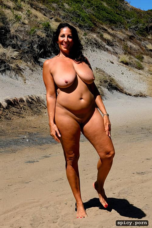 nude, largest boobs ever, 64 yo, full front view, humongous hanging hooters