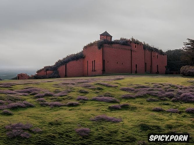 landscape distant, highres, vivid colors, ghibli style, big castle flying in the air in the sky