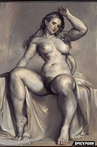 massive body, very small breasts, all natural, paul peter rubens