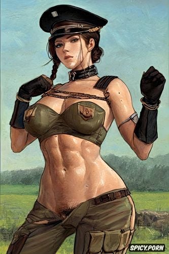 perky nipples, enemy soldier, sweaty, detailed face, japanese army uniform and underboob