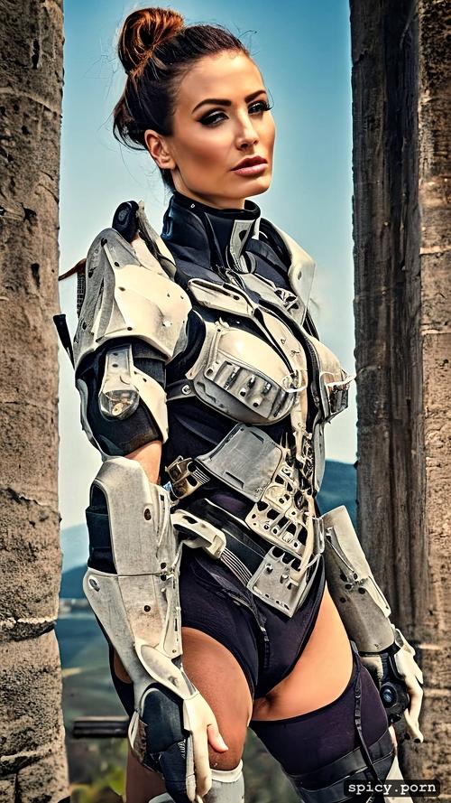 byjustpixels, full shot, techno organic exoskeleton armor, sketch