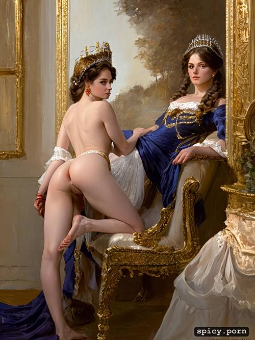 19th century 18 yo russian grand duchess spread legs white dick in ass