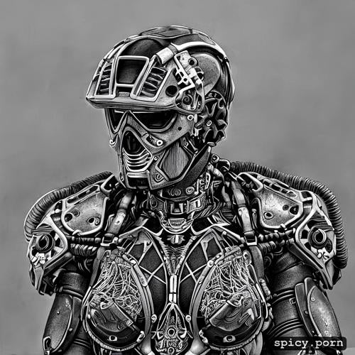 technorganic exoskeleton, sketch, hy1ac9ok2rqr, highly detailed
