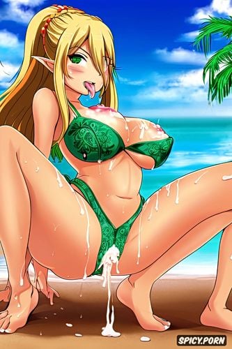 naked, on beach, hentai, cum on body, elf, 25 years old, intricate