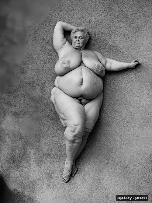 full body 4k high resolution image, nude, gorgeous mature fat lady