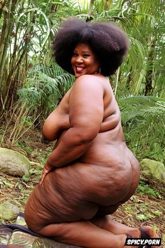 big areolas, african tribe, wide hips, with steatopygia, massiva ass