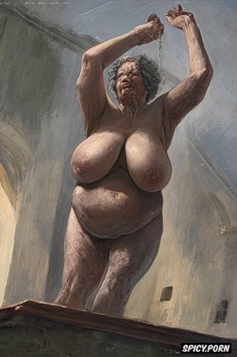 an very old fat grandmother in the church lifted up her skirt see nude pussy