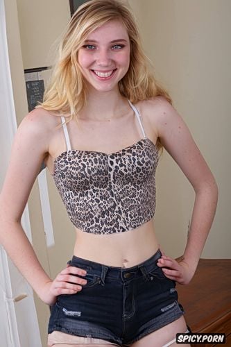 petite, smile, teen, blond hairy pussy, innocent, flat chested