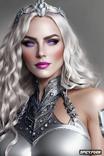 wearing black scale armor, ultra realistic, pale skin, pale purple eyes