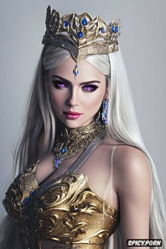 fantasy princess, ultra realistic, confident smirk, tiara, high resolution