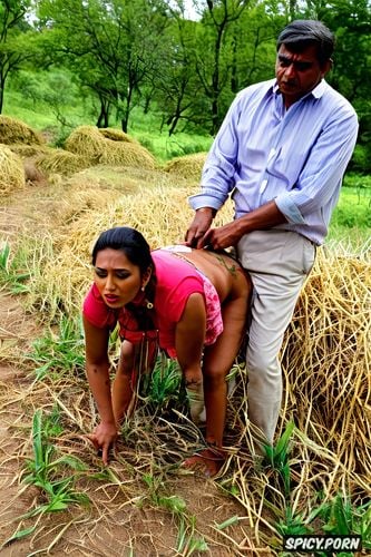 long pov of a powerful and emotional photograph naturally petite sexually seducing ordinarily typical gujarati rural uneducated farmworker female stunning photogenic face is ordered to obediently shift her clothes to reveal her open vagina getting into her sexual position for the farm owner s violating routine additional details include traditional tribal attire and setting