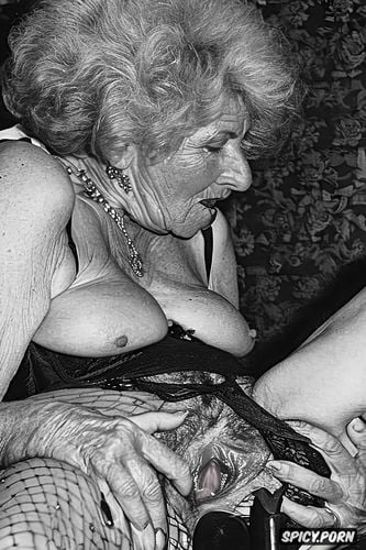 hyperrealistic, masterpiece, old woman licking pussy, point of view