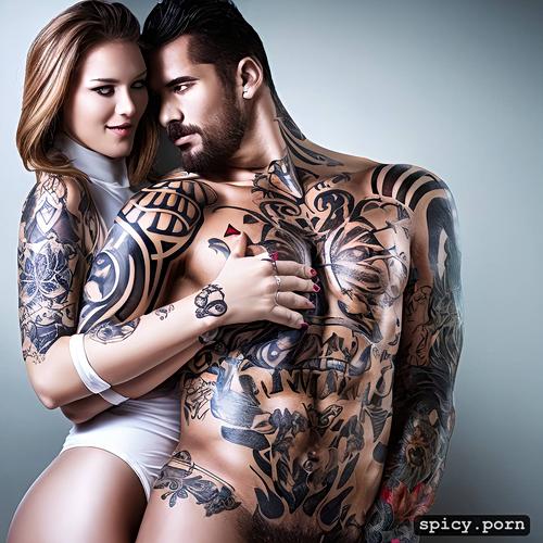 woman and man fuckingtall male tattoo gay