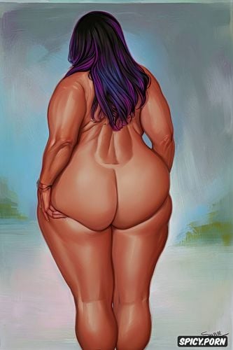 vibrant colors, partial rear view, looking back over her shoulder