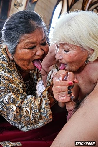 old lady cook sucking dick, church, skin detail, prayer, age indonesia