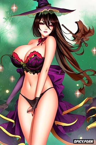 party, dark hair, full body, queen witch, pretty face, costume