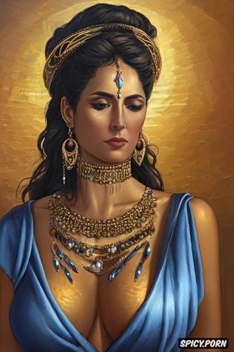 sacred jewelry, natural breasts, greek goddess, high resolution