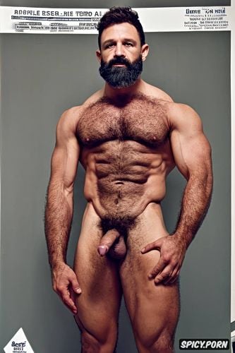 strong hard leg, super big ripped bicep, beard face, create a masculine grandpa solo