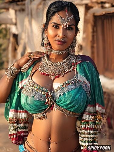 an ordinary gujarati villager beauty a precisely lifelike body and face shifts her clothes to reveal her vagina