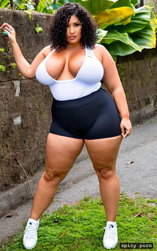 waxed pussy, perfectly suntanned, walking, fat, mall, ass, white shoes