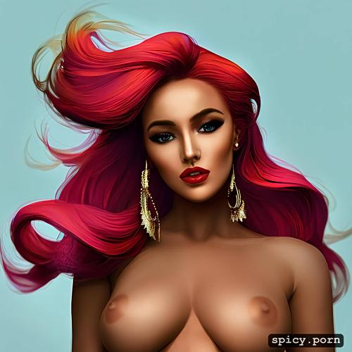 busty, precise lineart, hsiao ron cheng style, vibrant, highly detailed