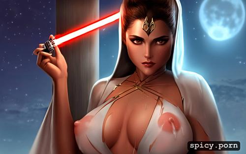 puffy nipples, lightsaber, jewish ethnicity, dripping, tight white outfit