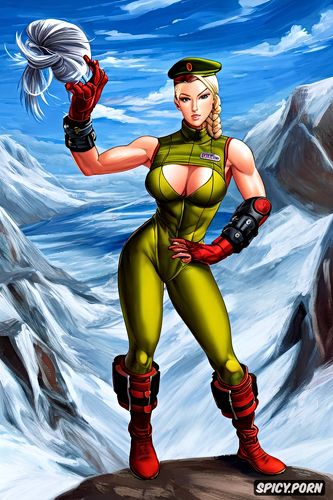 standing, ultra high qualities, cammy from street fighter, red military cap