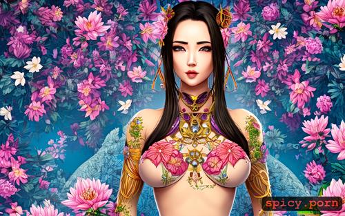 masterpiece, highres, realistic, ultra detailed, lotus flower