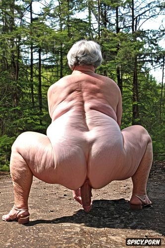 hyper detailed, white granny, pov, hyperrealistic pregnant pissing muscular thighs red bobcut haircut tanned