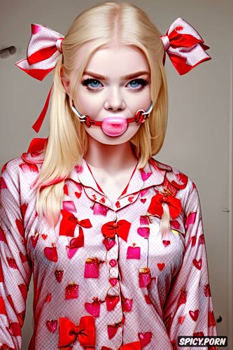 milky skin, elle fanning, sharp details, bows and ribbons, little cute pajamas1 5