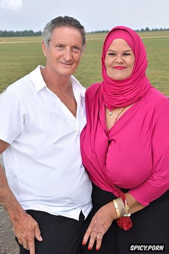 perfect face, red hijab, intricate, best quality, lake, broad shoulders