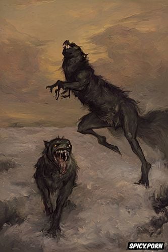 fangs, art by vasily surikov, hairy vagina, werewolf, dracula