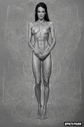 charcoal, highly detailed, athletic body, intricate, pencil crosshatch