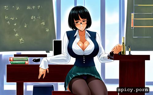 tall, 30 years old, sheer blouse, teacher, masterpiece, comprehensive cinematic