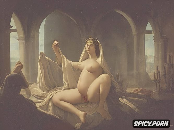 renaissance painting, virgin mary nude, altarpiece, classic