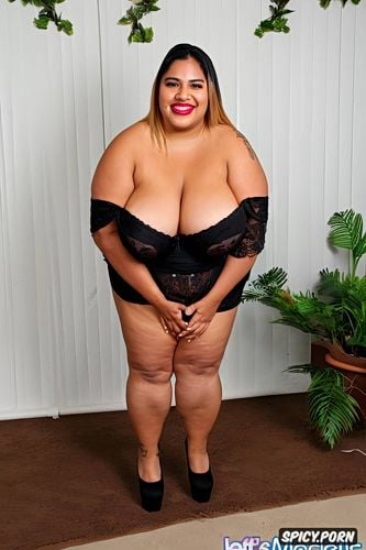 big ass, looking at camera, smiling mexican woman, thick thighs