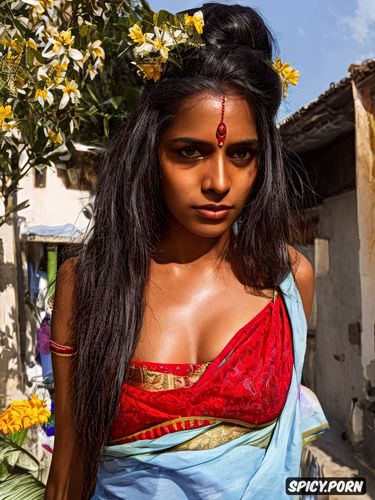 a beaut poverty stricken indian female teen housekeeper is forced by her owner into removing her clothes