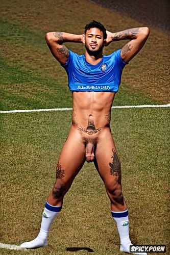 muscle, brown eyes, naked, neymar, brasileiro, nudes, football player
