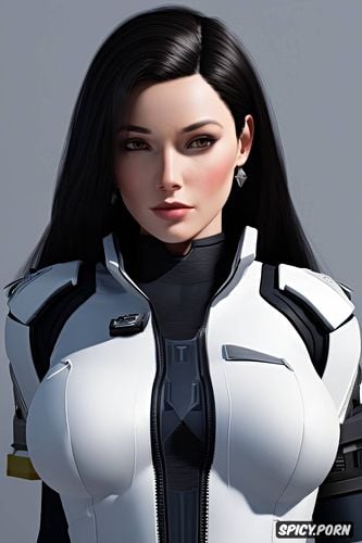 mass effect, no makeup, high cheek bones, ultra detailed portrait