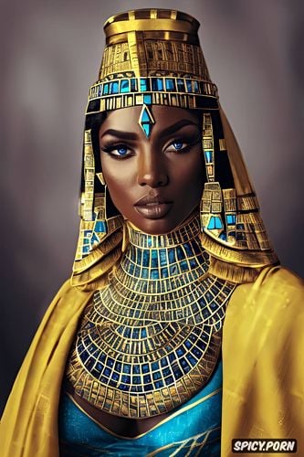 abs, ultra realistic, princess zelda legend of zelda female pharaoh ancient egypt egyptian pyramids pharoah crown royal robes beautiful face portrait muscles