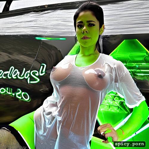 masterpiece, green tatiana maslany in courtroom as she hulk saggy breasts