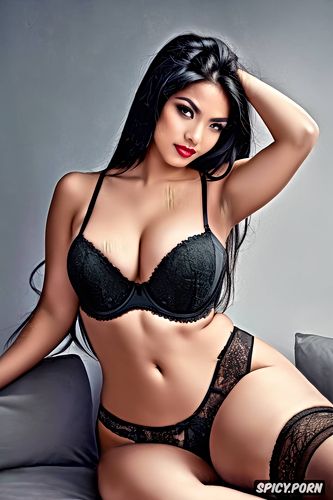 small tits, pretty face, black hair, long hair, hot body, lingerie
