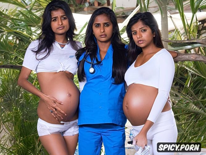 maitreyi ramakrishnan, lesbian, pregnant with spread thin legs