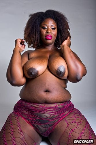 greater than k ai upscaled resolution, busty, long hair, very dark complexion nipples and areolas