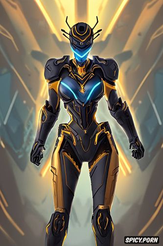 intricate, precise lineart, mech, yellow and dark blue colors