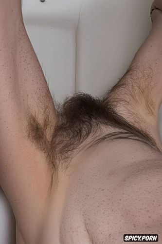 hirsute, freckles, hairy freckled body, floppy breasts, white lady with freckles