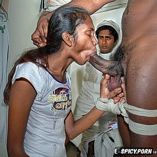 beautiful sri lankan teen groped by janitor in supply closet