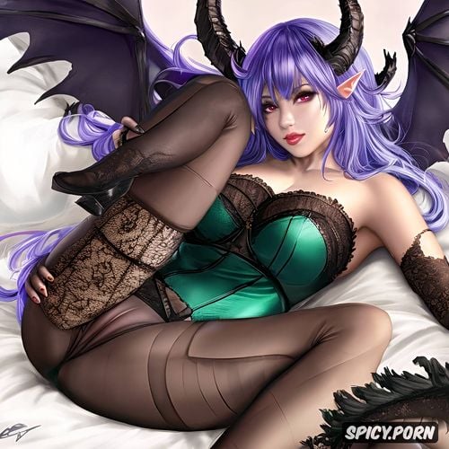 lingerie, masterpiece, black demonic tail, naked, ultra detailed