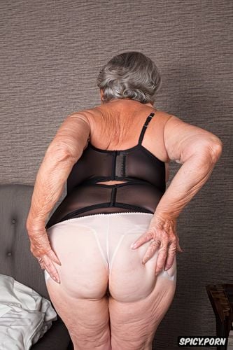 gilf, ass, cute face with wrinkles, big cellutlite filled fat ass ssbbw granny looking up at pussy